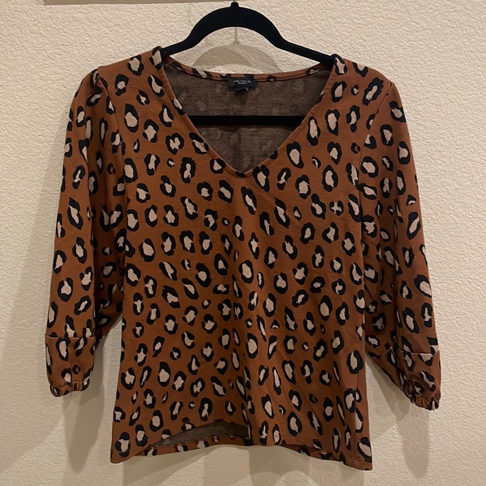 Ann Taylor Factory Cheetah Top Small